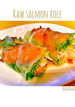 野菜たっぷり☆サーモンの生春巻き-レシピのメイン写真