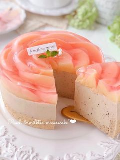 桃&ミルクティームースケーキ♡-レシピのメイン写真
