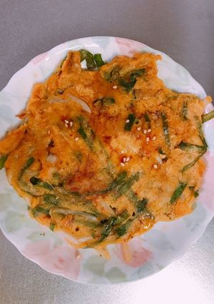 お好み焼き粉で作ったニラチヂミ-レシピのメイン写真
