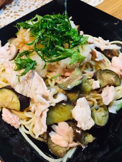 簡単ナスとツナの豚しゃぶおろしパスタ-レシピのメイン写真