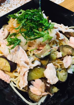 簡単ナスとツナの豚しゃぶおろしパスタ-レシピのメイン写真