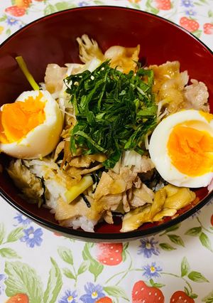 みょうがと大葉入り豚丼-レシピのメイン写真