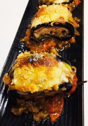 トマトでこくうま　鯖缶とナスの包み焼き　-レシピのメイン写真