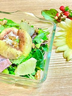 イチジクとパストラミハムのハーブサラダ♡-レシピのメイン写真