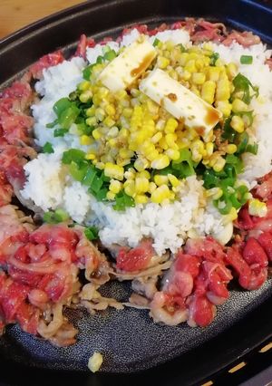 ホットプレートで、焼肉チャーハン-レシピのメイン写真