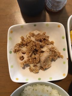 食感美味しい!れんこんのくるみ味噌和え-レシピのメイン写真