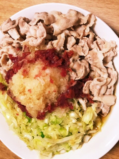 梅おろし冷やしゃぶのタップリきゃべつ添え-レシピのメイン写真