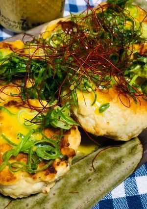 鳥つくねの卵黄ソースがけ-レシピのメイン写真