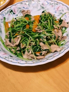 豚と豆苗のスタミナ炒め-レシピのメイン写真