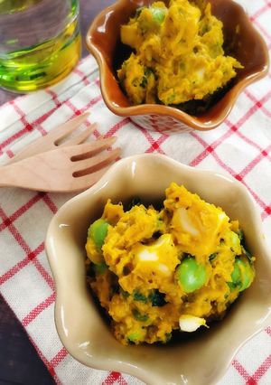 簡単！枝豆とチーズのつまみかぼちゃサラダ-レシピのメイン写真