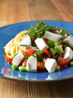 糖質制限!夏野菜の冷たい和風カプレーゼ-レシピのメイン写真