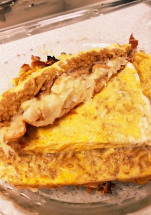 ホットサンドメーカー！で広島風お好み焼き-レシピのメイン写真