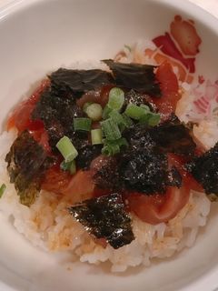カツオの刺身で、カツオのユッケ風漬け丼-レシピのメイン写真