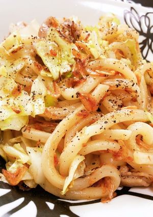 冷凍うどんで簡単!エビ塩うどん♡-レシピのメイン写真