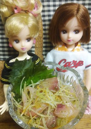 リカちゃん♡鯉の洗いサラダ ᗦ↞◃-レシピのメイン写真