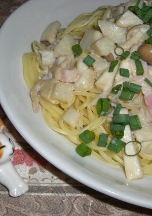 ✿里芋とキノコの❀味噌クリーム✿パスタ-レシピのメイン写真
