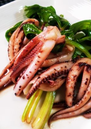イカげそとセロリのオイスターソース炒め-レシピのメイン写真