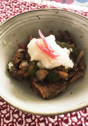 鯖缶とゴーヤたちのめんつゆ煮♡ヘルシー！-レシピのメイン写真