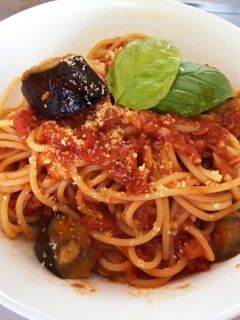 トマト缶で◎なすツナのトマトソースパスタ-レシピのメイン写真