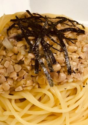 超簡単！ひきわり納豆パスタ-レシピのメイン写真