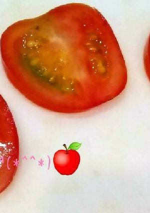 目から鱗(°д°)ミニトマトdeりんご-レシピのメイン写真