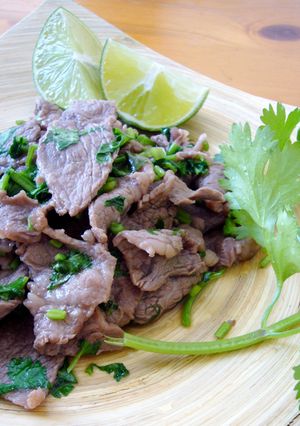 牛肉と香菜の塩炒めライム風味（タコス風）-レシピのメイン写真