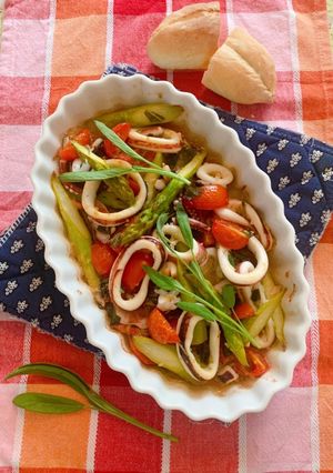 アスパラガスとイカのオーブン焼き-レシピのメイン写真