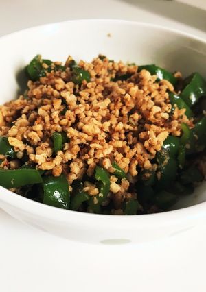 ピーマンのひき肉炒め-レシピのメイン写真