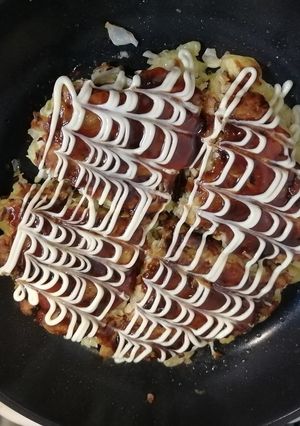フライパンでふわふわお好み焼き♪-レシピのメイン写真