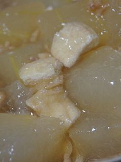 挽肉、油揚げと冬瓜の炊いたん あんかけ-レシピのメイン写真