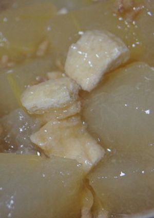 挽肉、油揚げと冬瓜の炊いたん　あんかけ-レシピのメイン写真