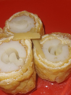 長ネギ☆ちくわ☆油揚げで巻き巻き煮☆-レシピのメイン写真