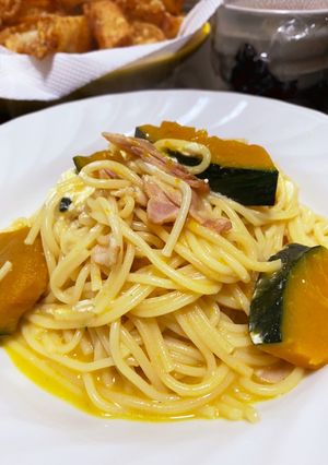かぼちゃとクリームチーズのパスタ-レシピのメイン写真