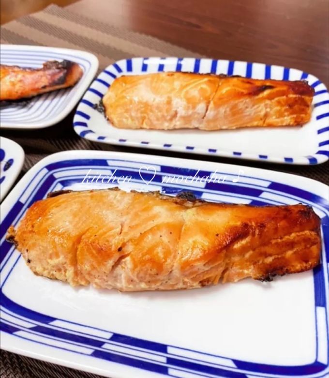 鮭の酒粕漬け焼き by もえちゃんはは 【クックパッド】 簡単おいしい