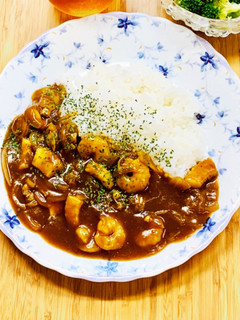シーフードカレー・シーフードミックス使用-レシピのメイン写真