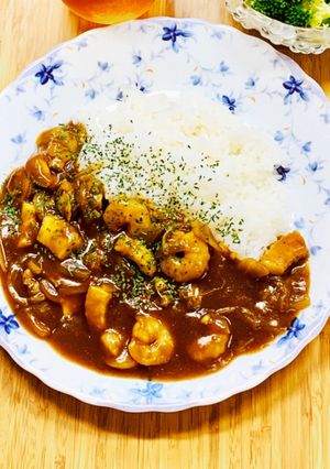 シーフードカレー・シーフードミックス使用-レシピのメイン写真