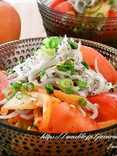 トマトのキムチ和えしらすのせ-レシピのメイン写真
