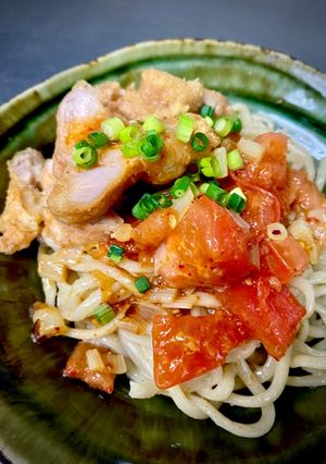 賄い!冷やし沖縄そば!ピリ辛トマトだれ!-レシピのメイン写真