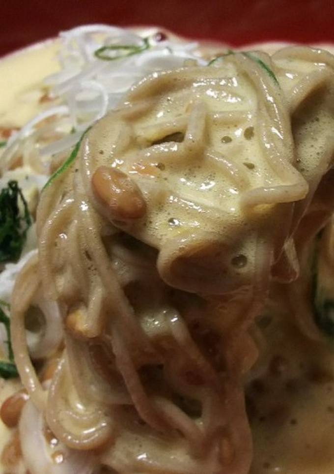 【混ぜるだけ】納豆と卵のふわふわ蕎麦-レシピのメイン写真