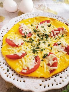 簡単♪トマトのオープンチーズオムレツ-レシピのメイン写真