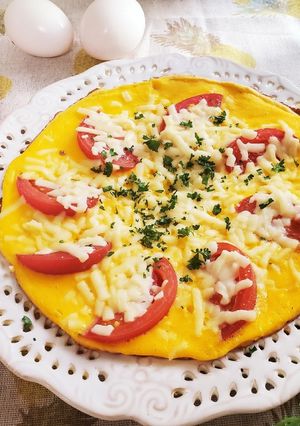 簡単♪トマトのオープンチーズオムレツ-レシピのメイン写真