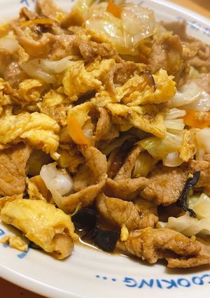 町中華の味! 豚肉ときくらげの卵炒め-レシピのメイン写真