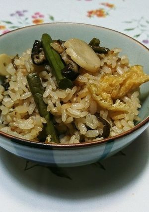 山菜炊き込みごはん-レシピのメイン写真
