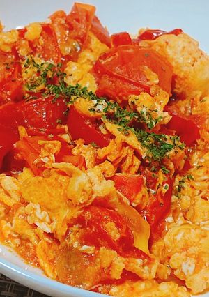 台湾☆卵とトマト炒め（蕃茄炒蛋）10分♪-レシピのメイン写真