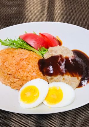 懐かしいハンバーグ&チキンライス-レシピのメイン写真