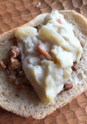 納豆ポテサラトースト-レシピのメイン写真