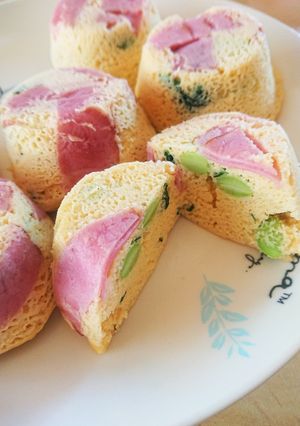 レンジでおからパウダーのおかず系蒸しパン-レシピのメイン写真