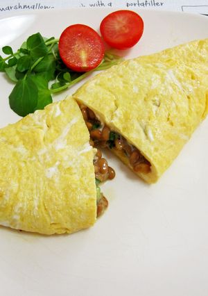 納豆オムレツ-レシピのメイン写真