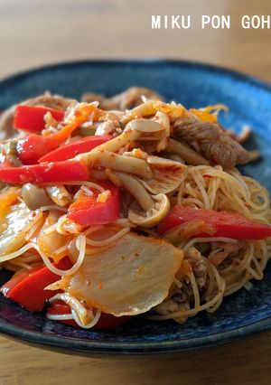 キムチ入りケンミン焼きビーフン-レシピのメイン写真