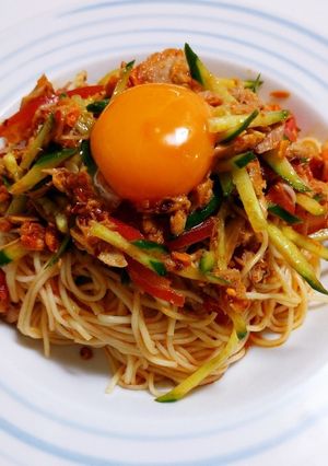 食べラーで超簡単 汁なしそうめん-レシピのメイン写真